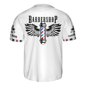 Wholesale Factory Price Custom Sublimated Barber Jersey Breathable And Unique Design - Product Image 2