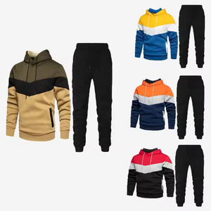 Ensemble de survêtement streetwear 2 pièces personnalisé pour homme en molleton technique brodé, sweat à capuche et pantalon de jogging, collection automne-hiver, vente en gros - Product Image 1