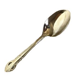 Cuillère de service décorative de style vintage avec manche orné, vaisselle en métal faite à la main pour hôtel, restaurant, décoration de la maison - Product Image 1