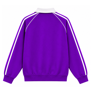 Sudadera de Rugby Universitaria para Mujer NCNW Sorority, Cuello Polo, Manga Larga, Bordada, Informal, Estilo Universitario - Product Image 4