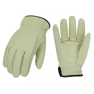 Gants de travail durables en cuir de chèvre et de vache, avec paume renforcée, pour l'extérieur, usage quotidien, quatre saisons, sécurité, fabriqués au Pakistan - Product Image 2