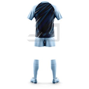 Vêtements de sport de rugby personnalisés professionnels, impression numérique, écologiques, antibactériens, maillot à col en V, shorts, séchage rapide, respirant - Product Image 3