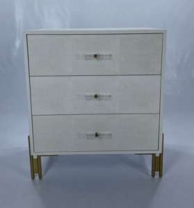 Table de chevet multifonctionnelle de style moderne de luxe, en bois massif, avec revêtement en faux shagreen de haute qualité, pour la chambre à coucher, meubles de maison - Product Image 3