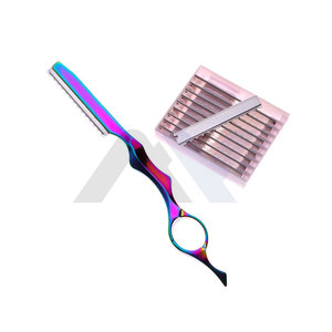 Navaja de Adelgazamiento de Acero Inoxidable de Punta Fina, Fácil Agarre, Estilo Barbero, Recortadora para Cara y Cuerpo, Afeitado Suave, Modelado y Cuidado Personal - Product Image 1