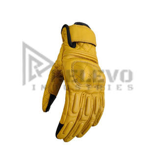 Gants de moto en cuir véritable, unisexes, à doigts entiers, avec coque de protection rigide, résistants à l'usure, pour la conduite et les loisirs, universels - Product Image 3