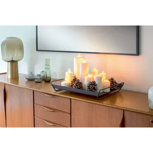 Bandeja Metálica Hecha a Mano de Estilo Moderno, Plato Decorativo Elegante y Contemporáneo para Diseño Temático de Hostelería, Seguro y Plateado - Product Image 6