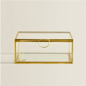 Dernier produit boîte à bijoux en verre boîte en verre plaquée or décorative faite à la main boîte classique élégante à bijoux en métal à vendre - Product Image 6