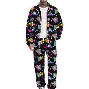 Ensemble de survêtement coupe-vent personnalisé en nylon et polyester, deux pièces, avec pantalon et veste zippés - Product Image 3