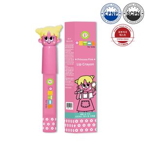 Crayon à lèvres rose princesse pour enfants, nourrissant, biologique, parfumé à la fraise, fabriqué en Corée - Product Image 1