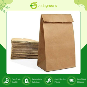 Personnalisation possible pour des sacs en papier kraft écologiques de style classique avec poignées pour les achats et l'emballage de plats à emporter - Product Image 4