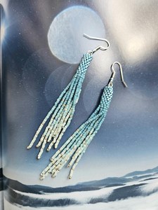 Bohemian Tassel <b>Drop</b> Earrings Women's Turquoise Beaded Alloy Antique Bronze Plated Fashion Jewelry Party Style By UO INDIA - Product Image 6