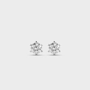 Classic Round Brilliant Cut Lab Grown Diamonds <b>Stud</b> <b>Earrings</b> Women's IGI Certified D Color Everyday Wear - Product Image 1
