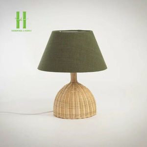 New Products Rattan Lamp Base Table Handwoven OEM Pendant <b>Light</b> for Home <b>Decoration</b> Variety of Colors Made in Vietnam HNH Craft - Product Image 3