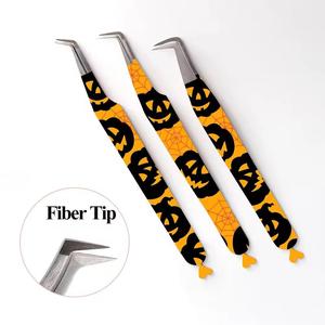 Pinzas para Pestañas de Halloween, de Acero Inoxidable con Punta de Fibra, Herramientas de Precisión para Extensión de Pestañas - Product Image 5