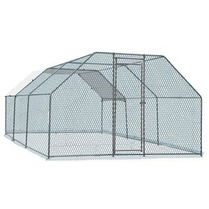 Grand enclos métallique 20 x 10 pieds pour poulets, volailles, lapins, chats, chiens, avec couverture imperméable pour poulailler et abri de ferme - Product Image 1