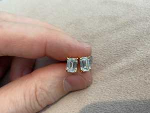 High Quality Moissanite 1CT Emerald Cut Flower <b>Stud</b> Earrings for Women's 925 <b>Silver</b> Fine Jewelry Engagement Charm Gift Partners - Product Image 5