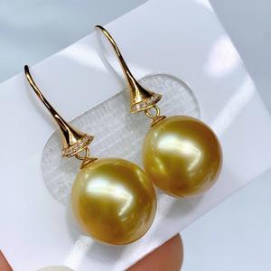 Pendientes de Perlas Negras Naturales con Hebilla de Plata de Ley S925 y Oro K, Lujosos y Delicados, No se Destiñen Fácilmente, 11-10 mm - Product Image 4