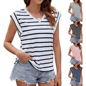 Camiseta de Mujer al por Mayor de Alta Calidad con Cuello en V, Hombros Caídos, Tallas Grandes, Apliques, 100% Fibra de Bambú Ecológica, Servicio OEM - Product Image 2