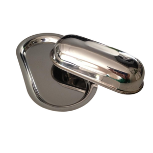 Beurrier en acier inoxydable poli miroir de qualité supérieure avec couvercle bombé, résistant à la rouille, pour la cuisine et la table. - Product Image 6