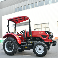 Tracteur Mini 50 CV 4x4 le plus vendu pour Jardin et Ferme, Tracteur à Chenilles 4 Roues avec Moteur 80 CV, Vente en Gros, avec Fraise Rotative