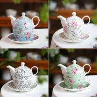Nouveau style européen personnalisé thé en porcelaine pour une théière et tasse en céramique coffret cadeau théière et tasse de luxe moderne