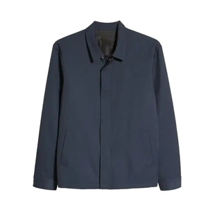 Chaqueta Deportiva Ligera de Nailon Azul Marino, Cortavientos, con Botones a Presión, Ropa Casual de Calle para Hombre y Mujer - Product Image 1