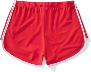 Men's Quick Dry Drawstring Shorts Solid Color With Side Stripe Mid Waist Casual Sport Shorts Red and <b>Navy</b> Blue - Product Image 6