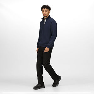 Men's Burgundy <b>Quarter</b> <b>Zip</b> Knitted Pullover <b>Sweater</b> Regular Sleeve Fleece Sweatshirt for Autumn Winter - Product Image 4
