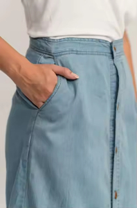 Vintage High Waist Casual Denim Skirt for Women Summer Fashion Knee-Length Breathable Embroidery Quick Dry Anti-Wrinkle - Product Image 5