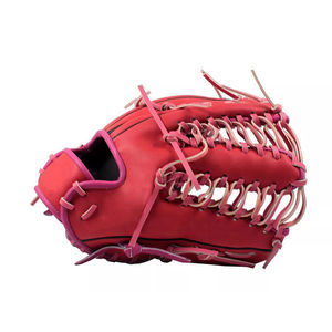 Guante de Béisbol Aislado e Impermeable de Piel de Cerdo Roja, Dedos Completos, Diseño H-Web, para Receptor Zurdo, Antideslizante, Unisex, para Todas las Estaciones - Product Image 5