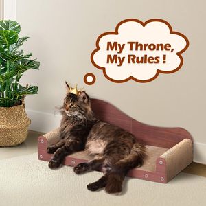 26.4\" Large Indoor <b>Cat</b> Scratcher Bed Durable Extra-Large Cardboard Couch <b>Scratch</b> Pad Sof <b>Cat</b> <b>Tree</b> & Scratcher - Product Image 5