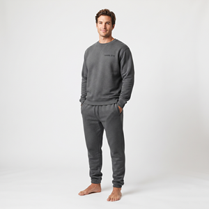 <b>Men's</b> Two Piece Sweatshirt Jogger Tracksuit Set Casual Athletic Streetwear Crew Neck <b>Pullover</b> Custom Logo Wholesale OEM ODM - Product Image 6