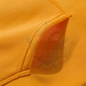 Sweat-shirt à capuche jaune pour homme Ansis Star Top, coupe classique, poche unie, décontracté, en polaire tricotée, impression numérique, hiver - Product Image 4