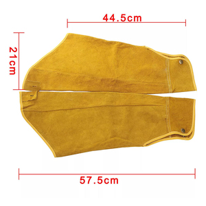 Manches de travail en cuir ajustées et confortables, résistantes à la chaleur, pour la protection des bras, avec doublure en coton - Product Image 4