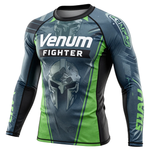 Factory Sale Custom <b>Compression</b> MMA Rash Guard Breathable Spandex Nylon Fabric Sublimated Printed <b>Compression</b> Rash Guard - Product Image 1
