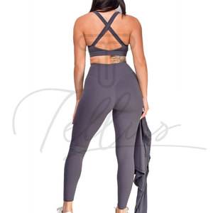 Conjunto Deportivo de 3 Piezas para Mujer, Diseño Moderno, Conjunto de Yoga Sostenible para Mujer, Venta al Por Mayor Personalizada - Product Image 6