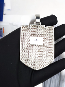 จี้เพชรโมอิสซาไนต์สุดหรูหราสไตล์ฮิปฮอป ชุบทองคำสีกุหลาบ ดีไซน์ด้านหลังแบบกำหนดเอง เหมาะสำหรับงานปาร์ตี้ - Product Image 3