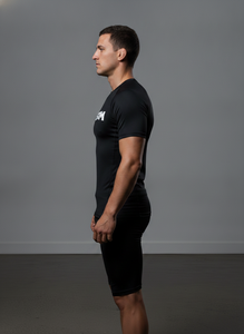 Conjunto de Camiseta y Pantalones Cortos de Compresión Negros para Hombre, de Secado Rápido, Ajuste Sin Costuras, Alta Calidad - Product Image 2