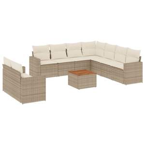 Set Divano da Giardino Beige, Crema, Bianco e Marrone - Product Image 2