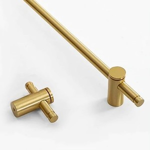 Poignée de meuble moderne en laiton en forme de T, design traditionnel, finition dorée, durable, pour commode, quincaillerie de cuisine, armoire de salle de bain - Product Image 5