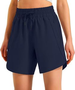 Shorts Deportivos Cortos de 5 Pulgadas para Mujer, Cómodos, Casuales, para Gimnasio, Activos, de Poliéster, Ligeros, para Entrenamiento - Product Image 4