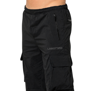 Pantalons cargo pour hommes personnalisés, multi-poches, coupe ample, taille élastique, pantalons tactiques streetwear, fabricants et fournisseurs de vêtements OEM - Product Image 6
