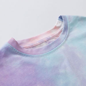 T-shirt court ajusté de haute qualité pour femmes et filles, logo personnalisé, teinture unie, respirant, écologique, style streetwear - Product Image 2