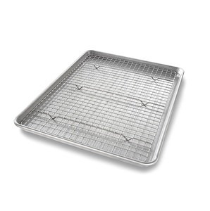 Baking Sheet with <b>Rack</b> Set 1 Pan 1 <b>Rack</b> Stainless Steel Quarter Sheet Pan with <b>Cooling</b> <b>Rack</b> Rust Free & Warp Resistant & N - Product Image 6