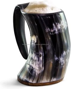 Taza Vikinga Ecológica de Material Orgánico, Cuerno de Buey Moderno Pulido y Personalizable, Regalo de Decoración para Bodas, Precio de Fábrica HANNAN - Product Image 4