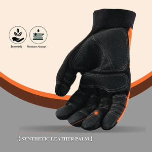 Gants de travail industriels en PU antidérapants et durables, avec manchette renforcée de 10 mil, pour la construction, usage intensif, protection des mains de 10 pouces - Product Image 4