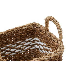 <b>Set</b> of Two <b>Square</b> Seagrass Baskets Handmade Storage Basket Wholesale eco-friendly Made in Viet Nam - Product Image 4