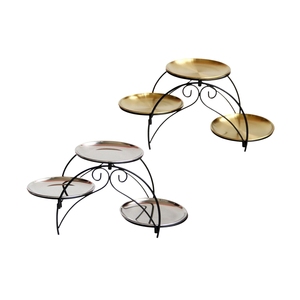 Support à gâteaux à 3 niveaux en fer forgé, présentoir à desserts à étages pour fêtes, buffets, fruits et cupcakes – Prix usine - Product Image 2