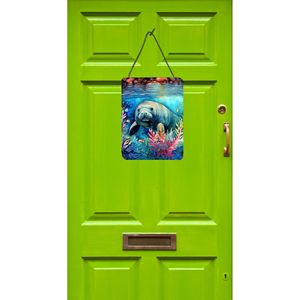 New 12x16 Aluminum Metal Sign Manatee Wall Door <b>Hanging</b> Plaque <b>for</b> Kitchen <b>Bar</b> Bathroom <b>Home</b> Decor Front Door - Product Image 2