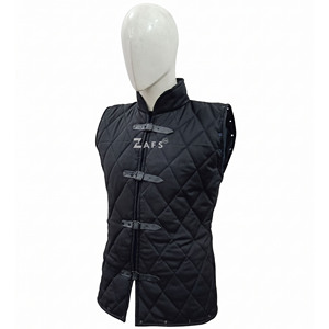 Gambeson médiéval rembourré en coton fait main, veste sans manches noire matelassée, pour reconstitution historique, costume de foire de la Renaissance - Product Image 3